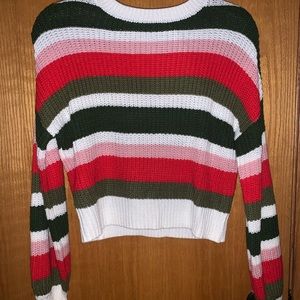 Charlotte Rouse multi color striped sweater🤍
